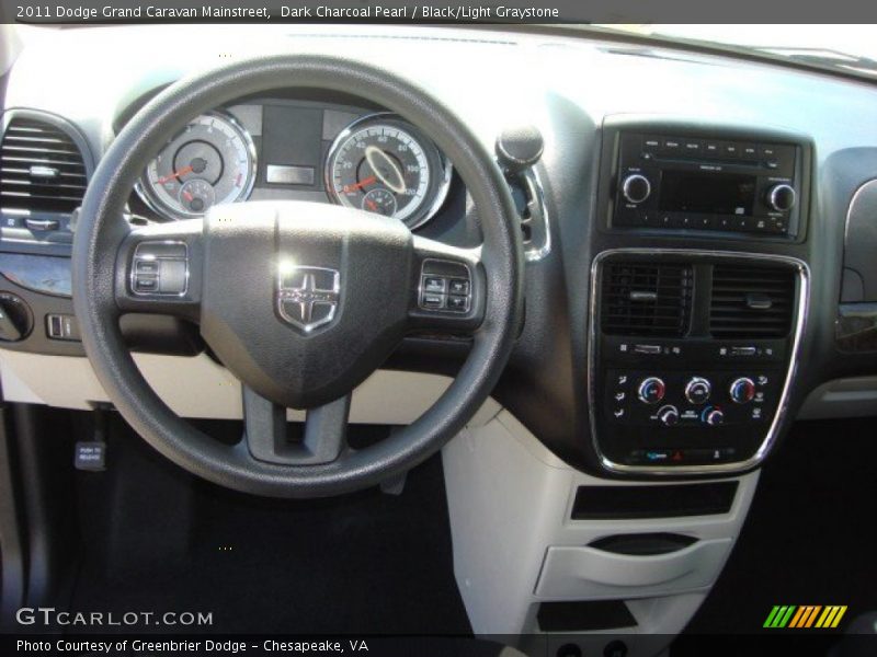 Dark Charcoal Pearl / Black/Light Graystone 2011 Dodge Grand Caravan Mainstreet