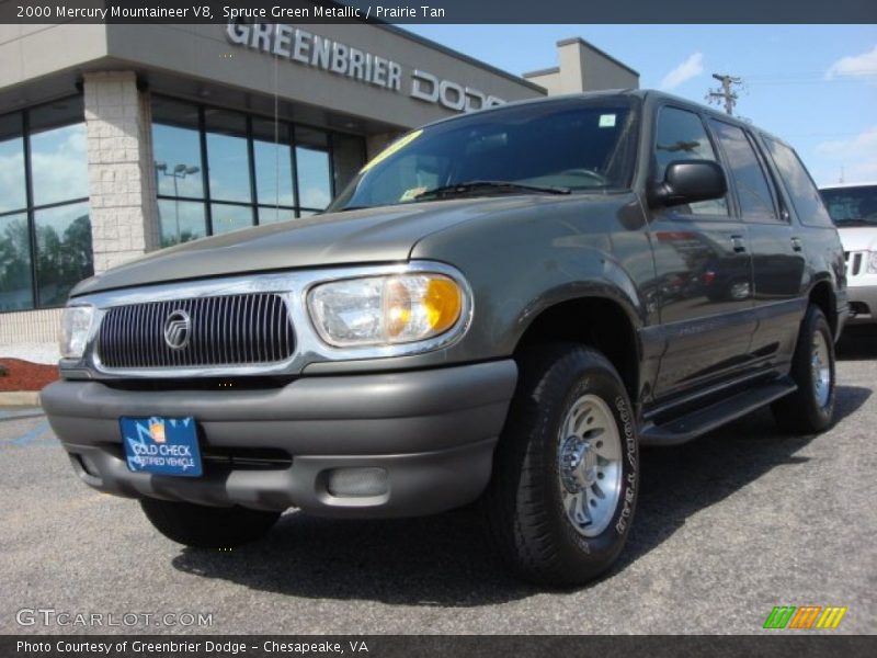 Spruce Green Metallic / Prairie Tan 2000 Mercury Mountaineer V8