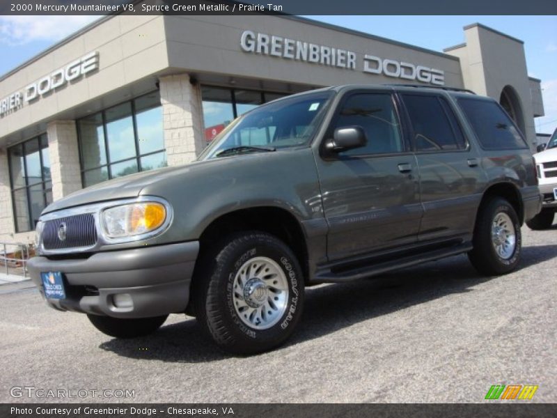 Spruce Green Metallic / Prairie Tan 2000 Mercury Mountaineer V8