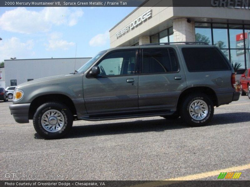 Spruce Green Metallic / Prairie Tan 2000 Mercury Mountaineer V8