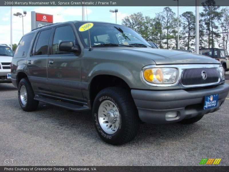 Spruce Green Metallic / Prairie Tan 2000 Mercury Mountaineer V8