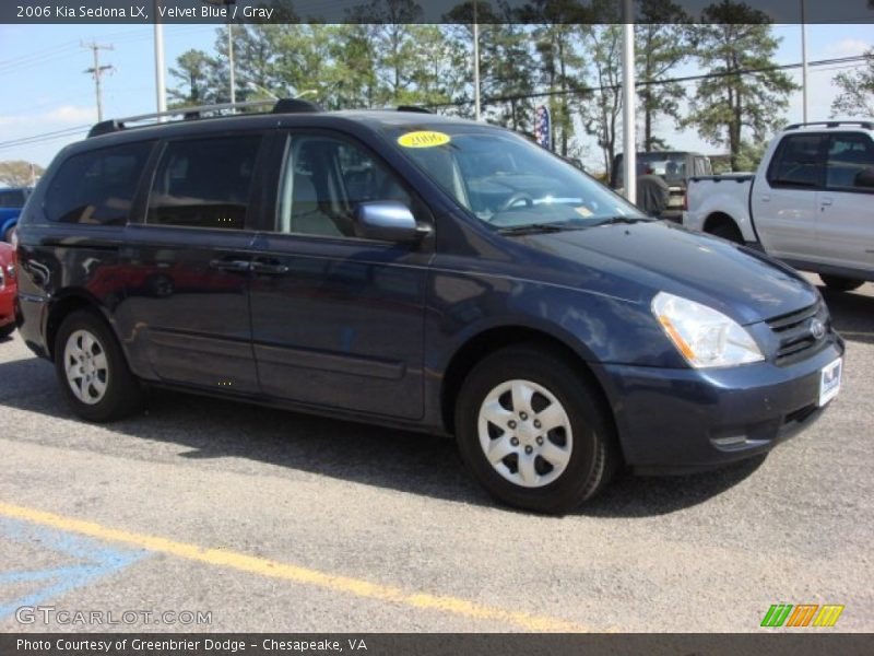 Velvet Blue / Gray 2006 Kia Sedona LX