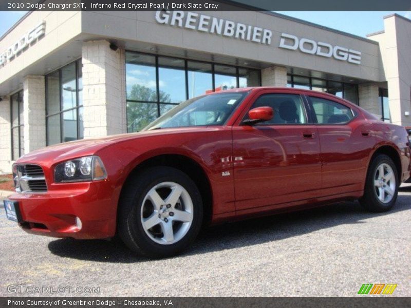 Inferno Red Crystal Pearl / Dark Slate Gray 2010 Dodge Charger SXT