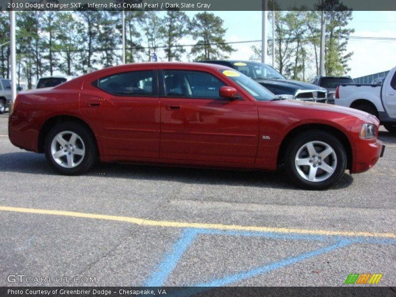 Inferno Red Crystal Pearl / Dark Slate Gray 2010 Dodge Charger SXT