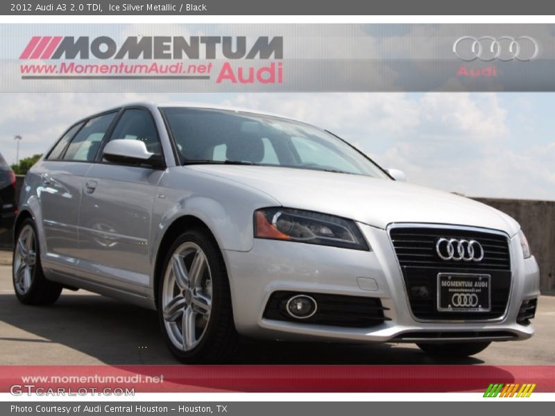 Ice Silver Metallic / Black 2012 Audi A3 2.0 TDI