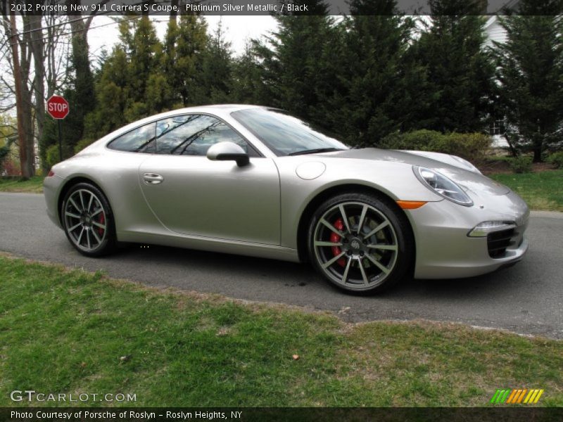 Platinum Silver Metallic / Black 2012 Porsche New 911 Carrera S Coupe