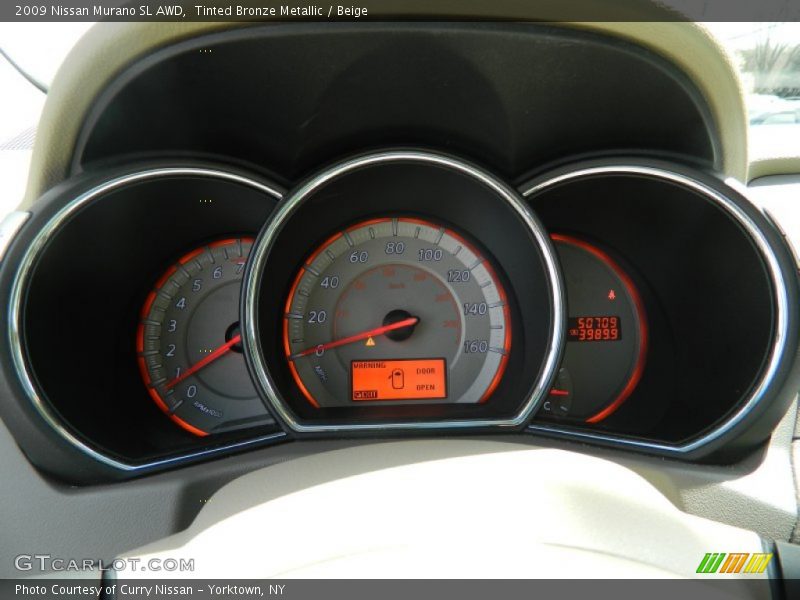 Tinted Bronze Metallic / Beige 2009 Nissan Murano SL AWD