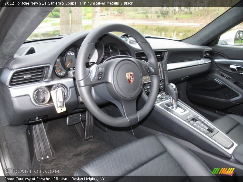 Platinum Silver Metallic / Black 2012 Porsche New 911 Carrera S Coupe