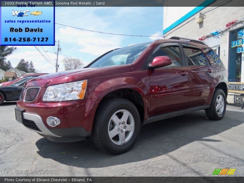 Sonoma Red Metallic / Sand 2009 Pontiac Torrent AWD