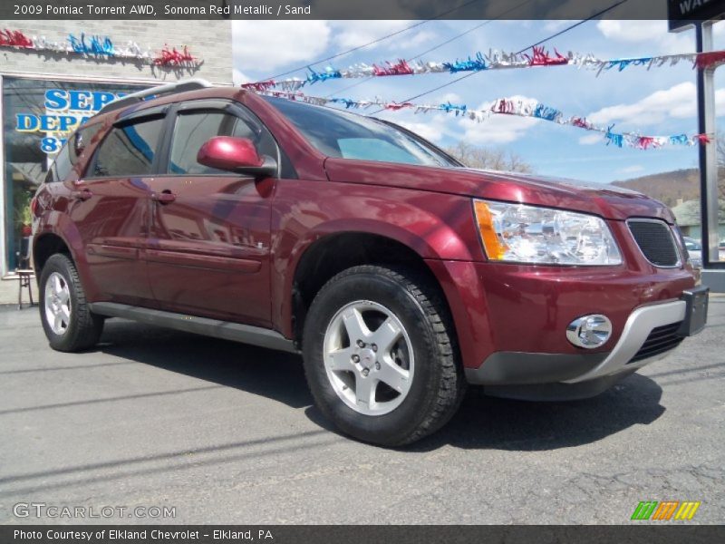 Sonoma Red Metallic / Sand 2009 Pontiac Torrent AWD