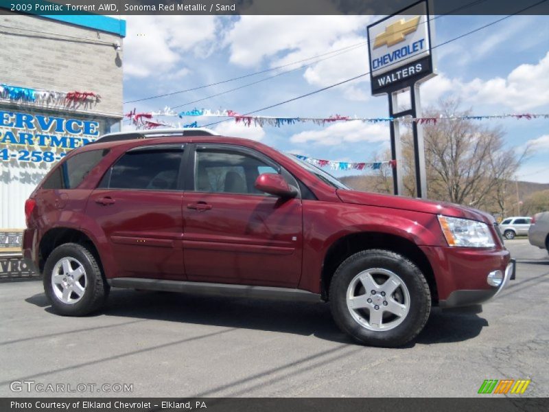 Sonoma Red Metallic / Sand 2009 Pontiac Torrent AWD