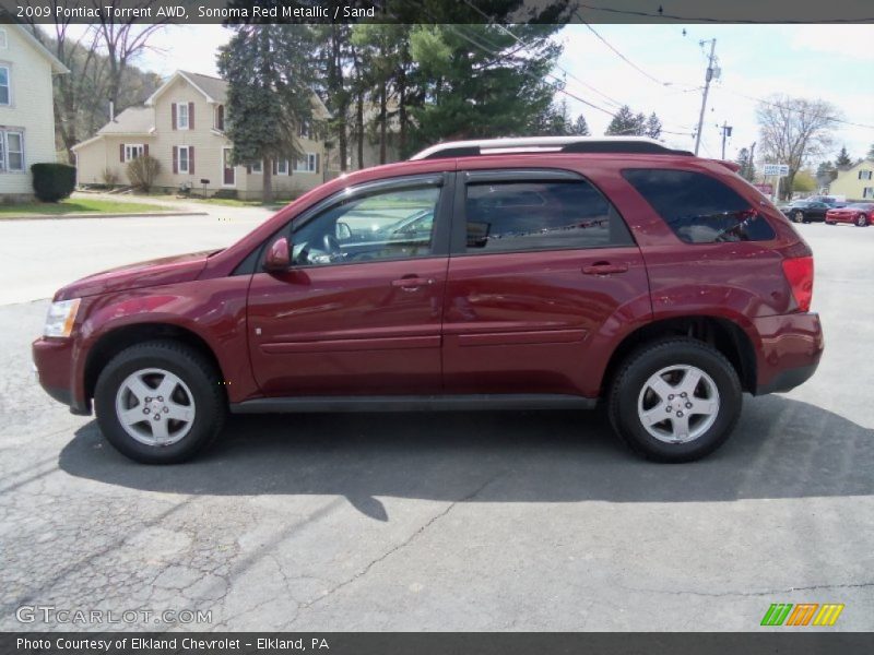 Sonoma Red Metallic / Sand 2009 Pontiac Torrent AWD