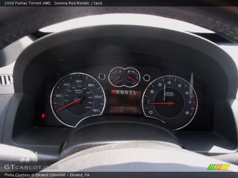 Sonoma Red Metallic / Sand 2009 Pontiac Torrent AWD