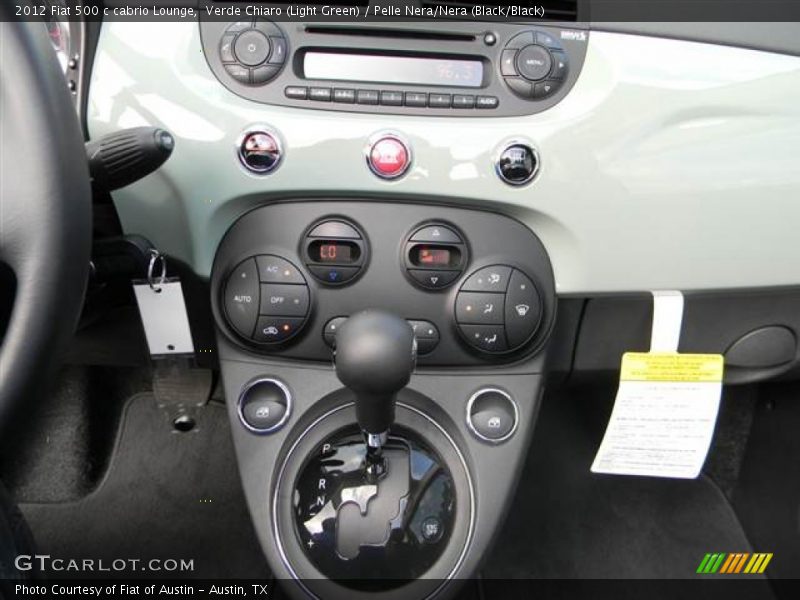 Verde Chiaro (Light Green) / Pelle Nera/Nera (Black/Black) 2012 Fiat 500 c cabrio Lounge