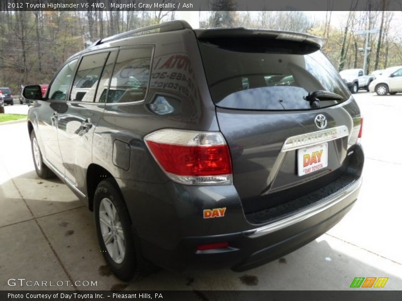 Magnetic Gray Metallic / Ash 2012 Toyota Highlander V6 4WD