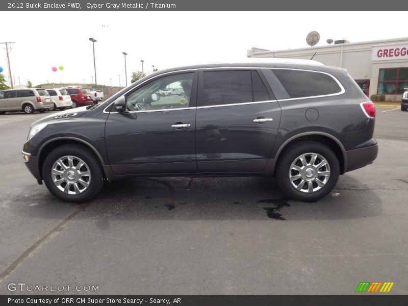 Cyber Gray Metallic / Titanium 2012 Buick Enclave FWD