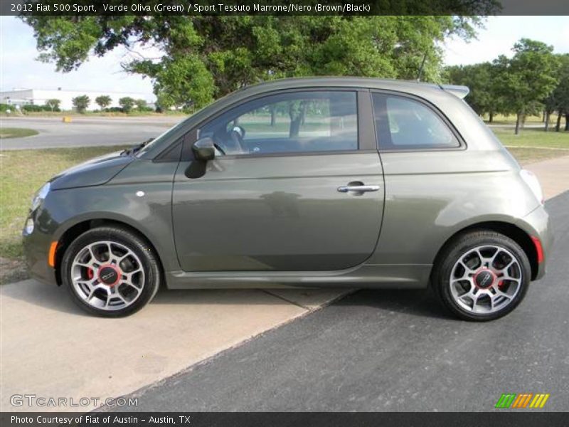 Verde Oliva (Green) / Sport Tessuto Marrone/Nero (Brown/Black) 2012 Fiat 500 Sport