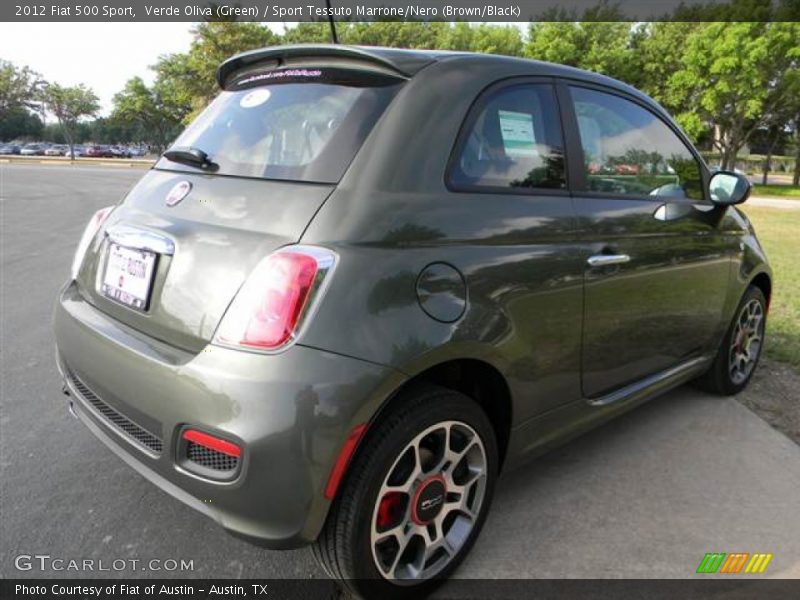 Verde Oliva (Green) / Sport Tessuto Marrone/Nero (Brown/Black) 2012 Fiat 500 Sport