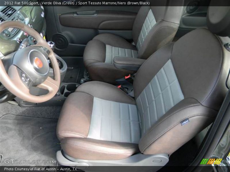 Verde Oliva (Green) / Sport Tessuto Marrone/Nero (Brown/Black) 2012 Fiat 500 Sport