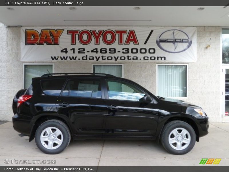 Black / Sand Beige 2012 Toyota RAV4 I4 4WD