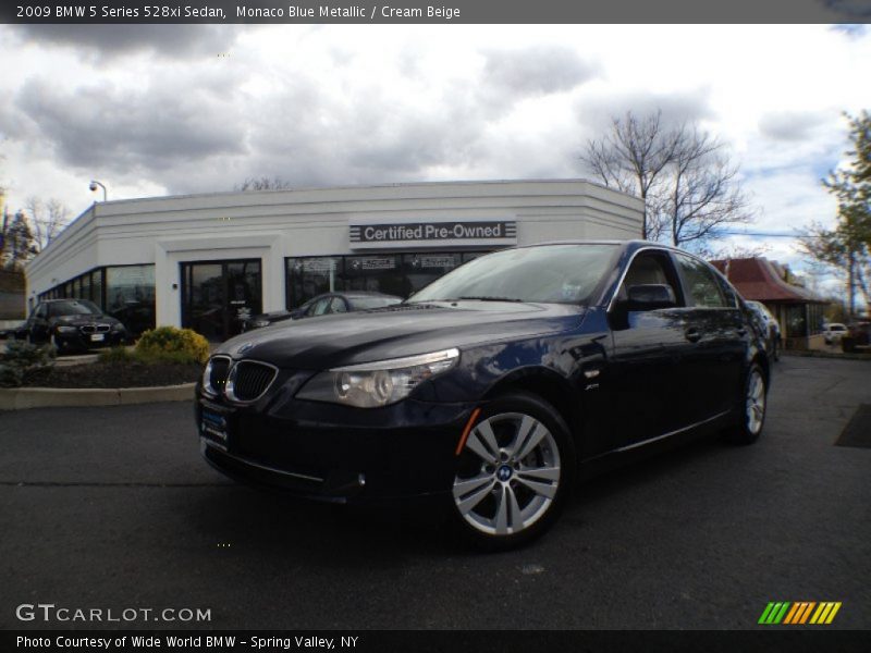 Monaco Blue Metallic / Cream Beige 2009 BMW 5 Series 528xi Sedan
