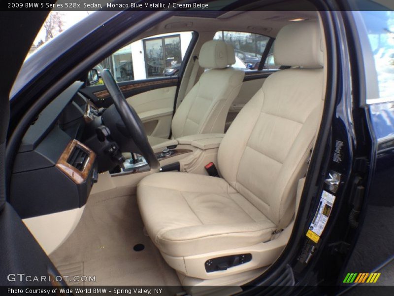 Monaco Blue Metallic / Cream Beige 2009 BMW 5 Series 528xi Sedan