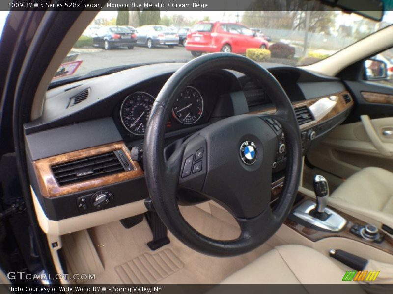Monaco Blue Metallic / Cream Beige 2009 BMW 5 Series 528xi Sedan