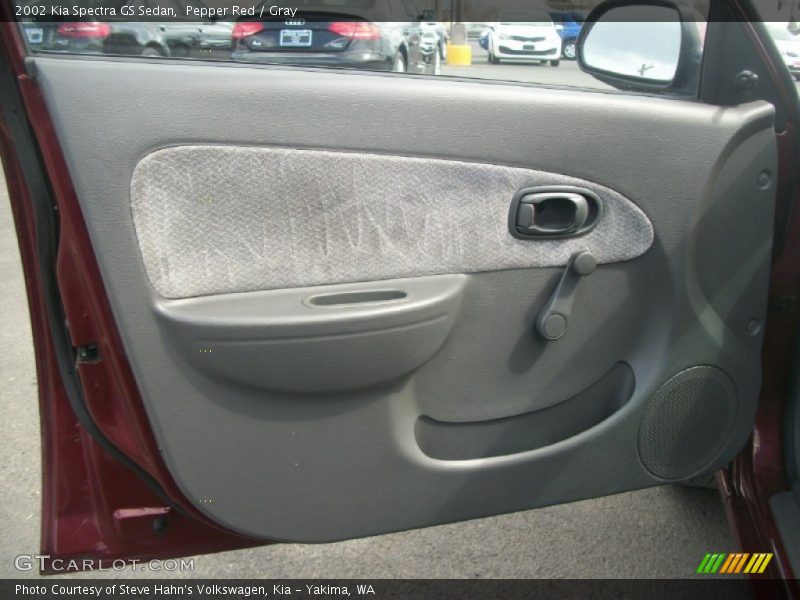 Pepper Red / Gray 2002 Kia Spectra GS Sedan