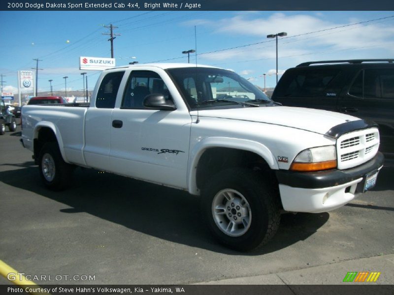 Bright White / Agate 2000 Dodge Dakota Sport Extended Cab 4x4