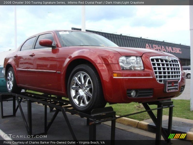 Inferno Red Crystal Pearl / Dark Khaki/Light Graystone 2008 Chrysler 300 Touring Signature Series