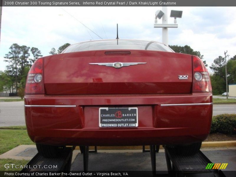 Inferno Red Crystal Pearl / Dark Khaki/Light Graystone 2008 Chrysler 300 Touring Signature Series