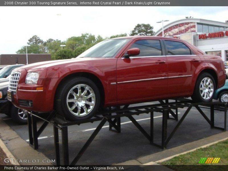 Inferno Red Crystal Pearl / Dark Khaki/Light Graystone 2008 Chrysler 300 Touring Signature Series