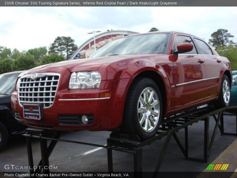 Inferno Red Crystal Pearl / Dark Khaki/Light Graystone 2008 Chrysler 300 Touring Signature Series