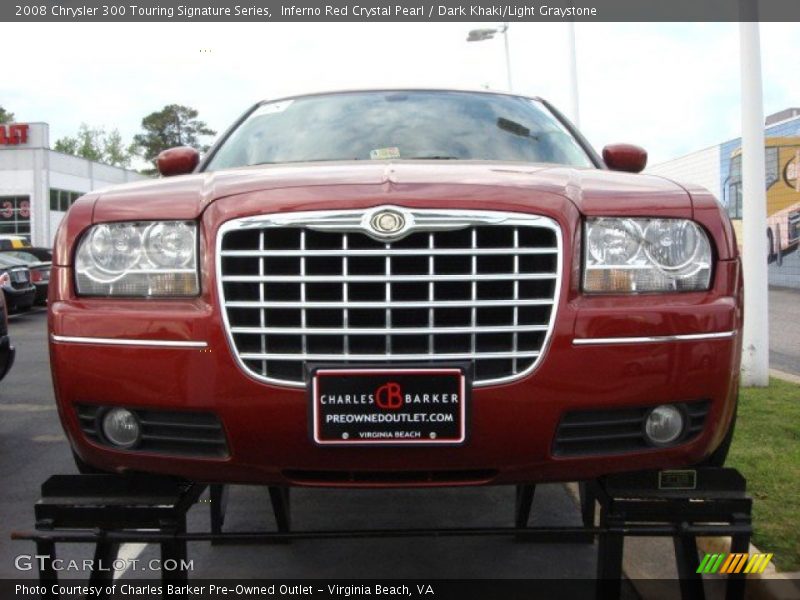 Inferno Red Crystal Pearl / Dark Khaki/Light Graystone 2008 Chrysler 300 Touring Signature Series