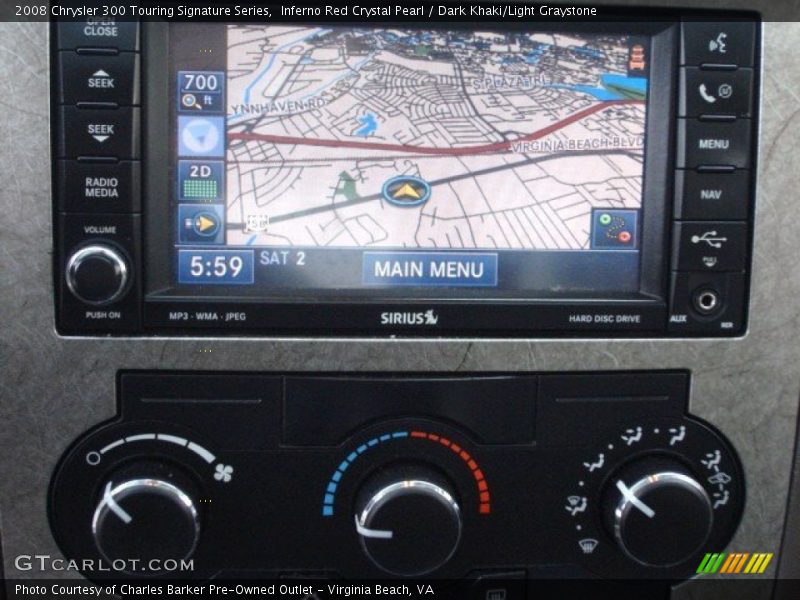 Inferno Red Crystal Pearl / Dark Khaki/Light Graystone 2008 Chrysler 300 Touring Signature Series
