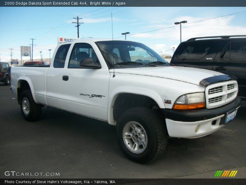 Bright White / Agate 2000 Dodge Dakota Sport Extended Cab 4x4