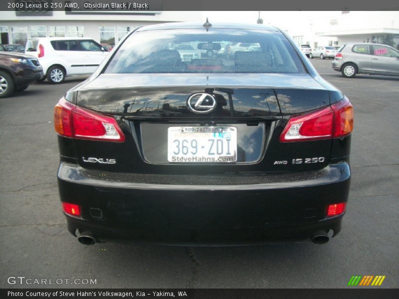 Obsidian Black / Black 2009 Lexus IS 250 AWD