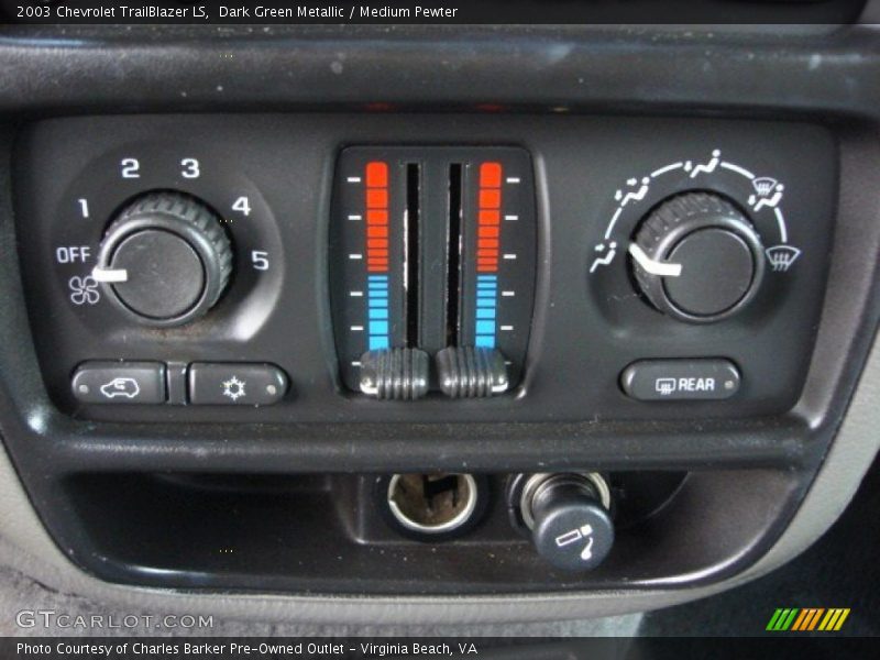 Dark Green Metallic / Medium Pewter 2003 Chevrolet TrailBlazer LS