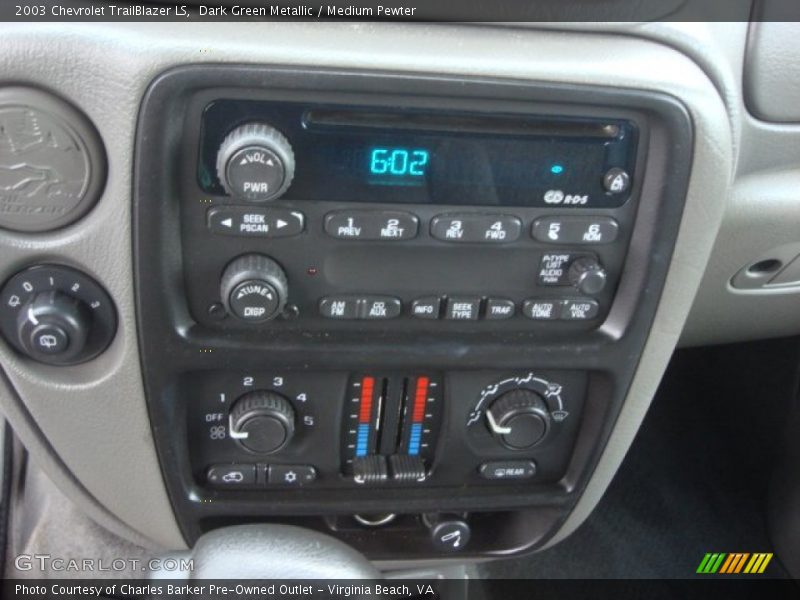 Dark Green Metallic / Medium Pewter 2003 Chevrolet TrailBlazer LS