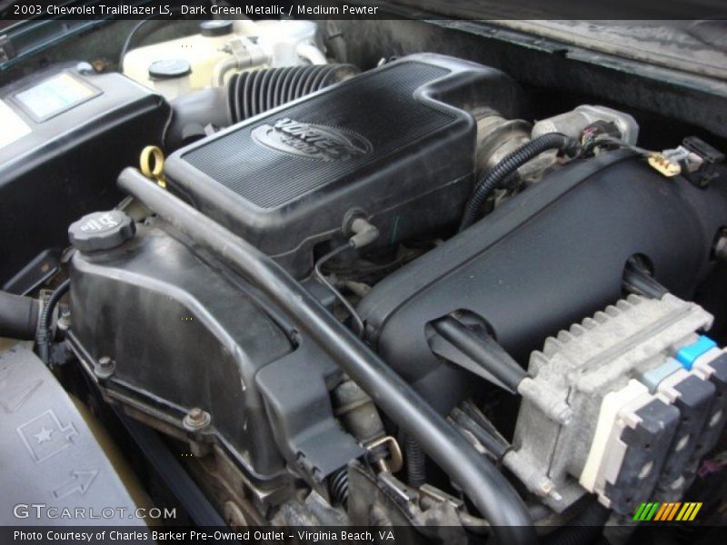 Dark Green Metallic / Medium Pewter 2003 Chevrolet TrailBlazer LS