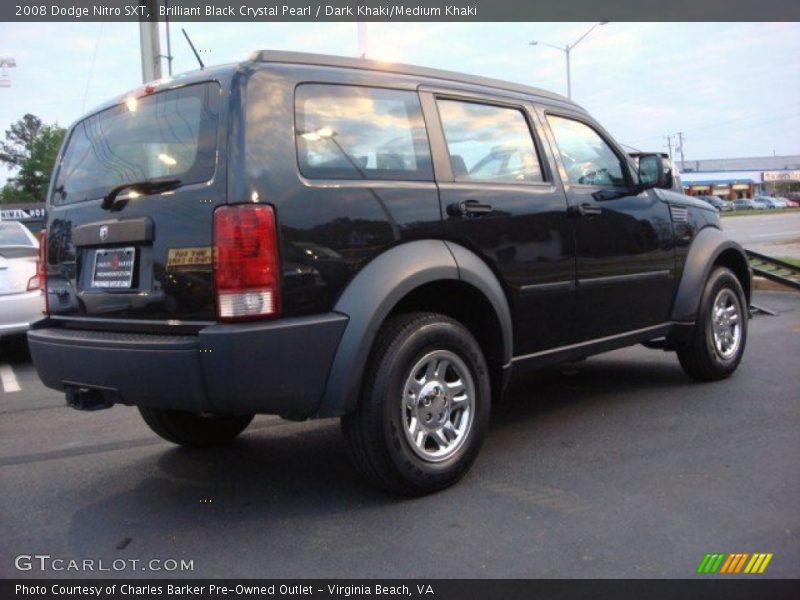 Brilliant Black Crystal Pearl / Dark Khaki/Medium Khaki 2008 Dodge Nitro SXT