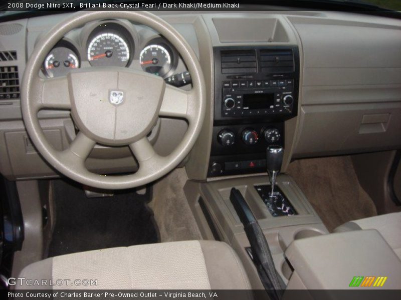Brilliant Black Crystal Pearl / Dark Khaki/Medium Khaki 2008 Dodge Nitro SXT
