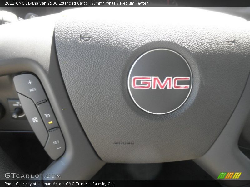 Summit White / Medium Pewter 2012 GMC Savana Van 2500 Extended Cargo
