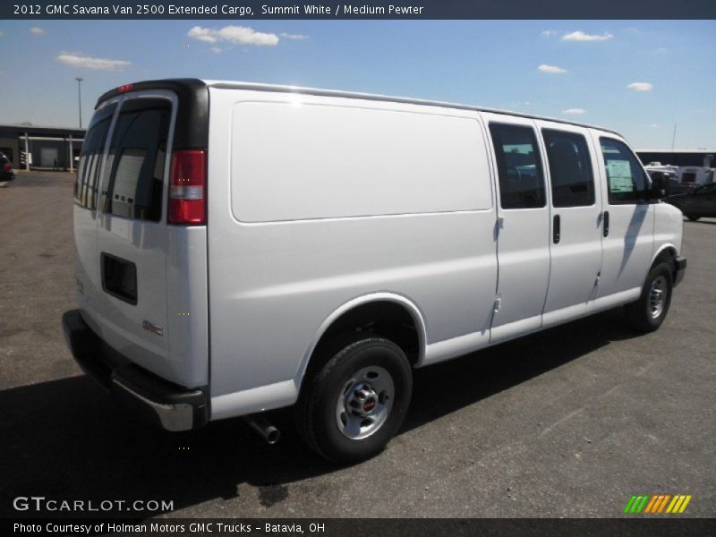Summit White / Medium Pewter 2012 GMC Savana Van 2500 Extended Cargo