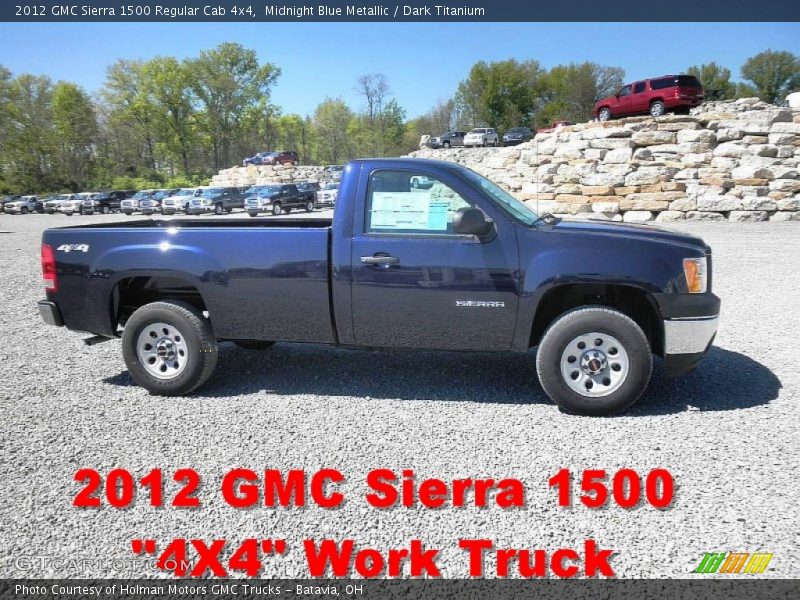 Midnight Blue Metallic / Dark Titanium 2012 GMC Sierra 1500 Regular Cab 4x4