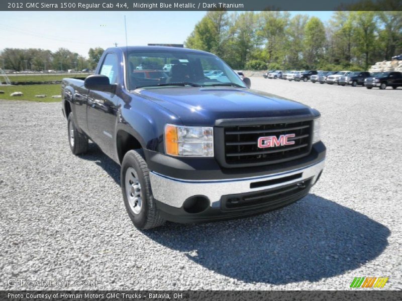 Midnight Blue Metallic / Dark Titanium 2012 GMC Sierra 1500 Regular Cab 4x4