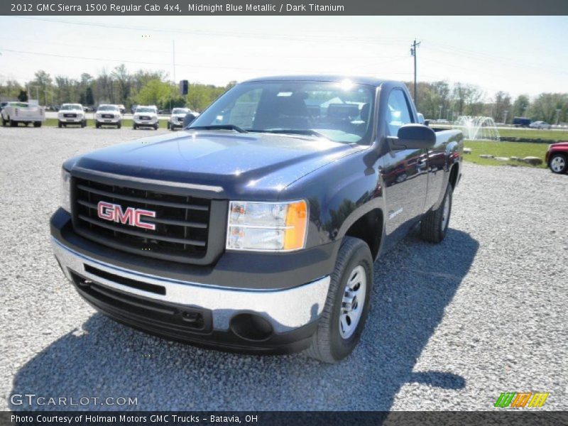 Midnight Blue Metallic / Dark Titanium 2012 GMC Sierra 1500 Regular Cab 4x4