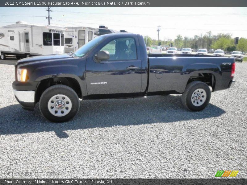 Midnight Blue Metallic / Dark Titanium 2012 GMC Sierra 1500 Regular Cab 4x4