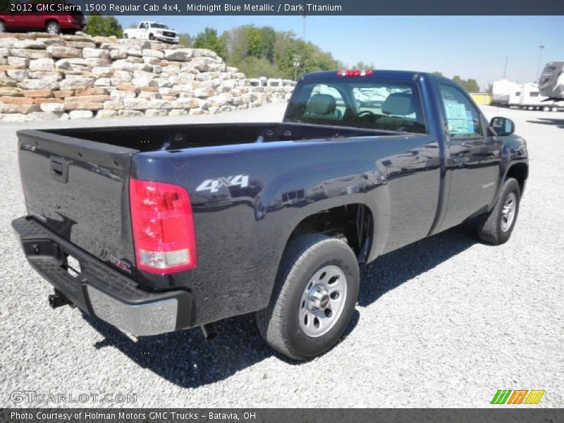 Midnight Blue Metallic / Dark Titanium 2012 GMC Sierra 1500 Regular Cab 4x4