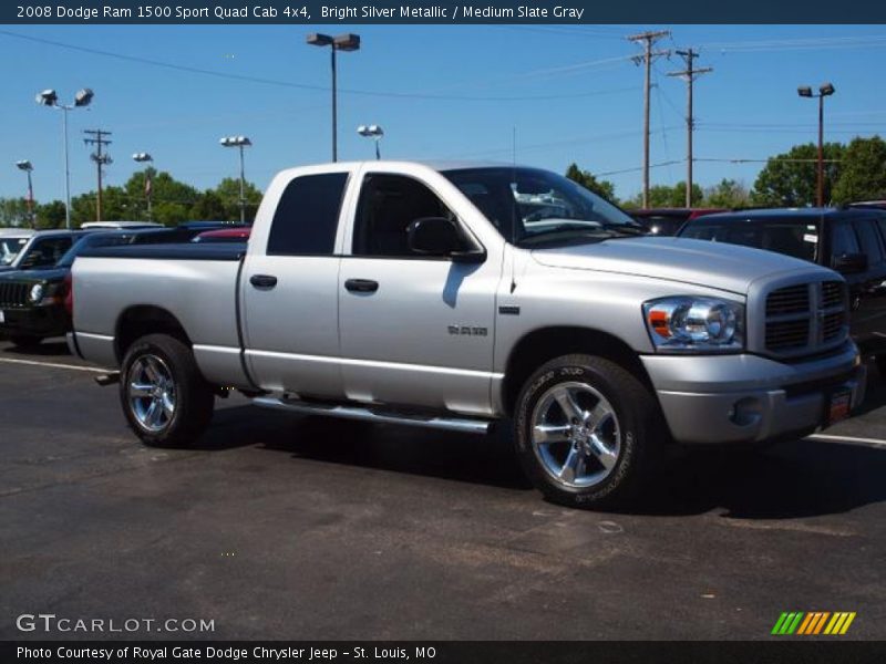 Bright Silver Metallic / Medium Slate Gray 2008 Dodge Ram 1500 Sport Quad Cab 4x4